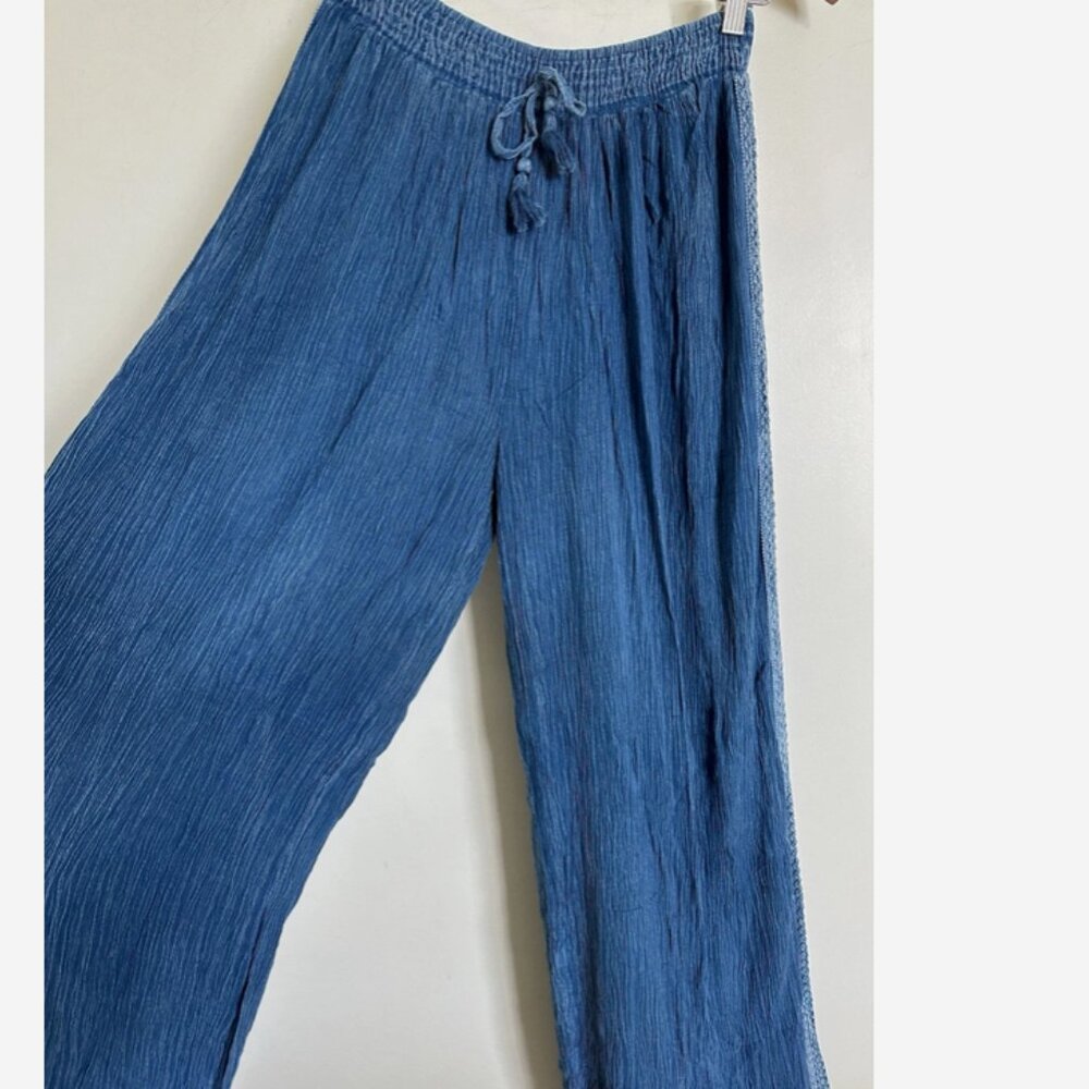 Wide Leg Drawstring style Pants in  Blue originally $49.95
